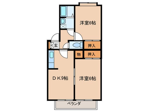 メロディハイツ乙金の物件間取画像